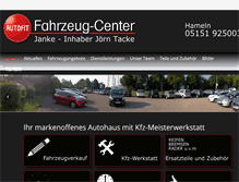 Tablet Screenshot of fahrzeug-center.com